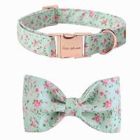 Tpu Smart Personalized Bowtie Handmade Waterproof Nylon Design Luxury Custom Cat Pet Dog Collars in Bulk Custom Logo with Bow