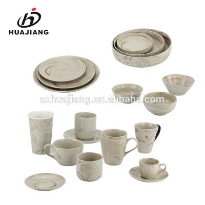 Home mug / bowl / marble brown color elegance fine porcelain dinner set