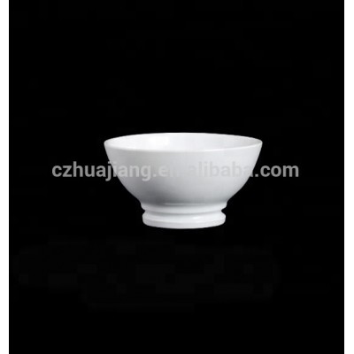 wholesale white glazed plain ceramic footed serving ice cream bowl