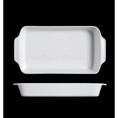 Wholesale hotel restaurant white dinner porcelain bakeware, pie dish