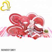 Christmas Design Use Party Melamine X-MAS Set Cheap Dinnerware