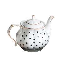 Wholesale Custom Logo Wave point Design Tea Pot Ceramic Teapot